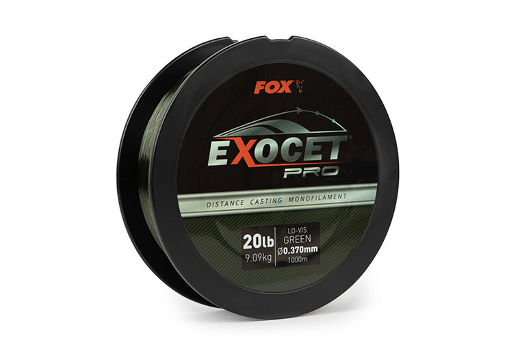 Pro Monofilament Lo-Vis Green X1000M Exocet Fox 20LB (9.09KGS) 0.370MM