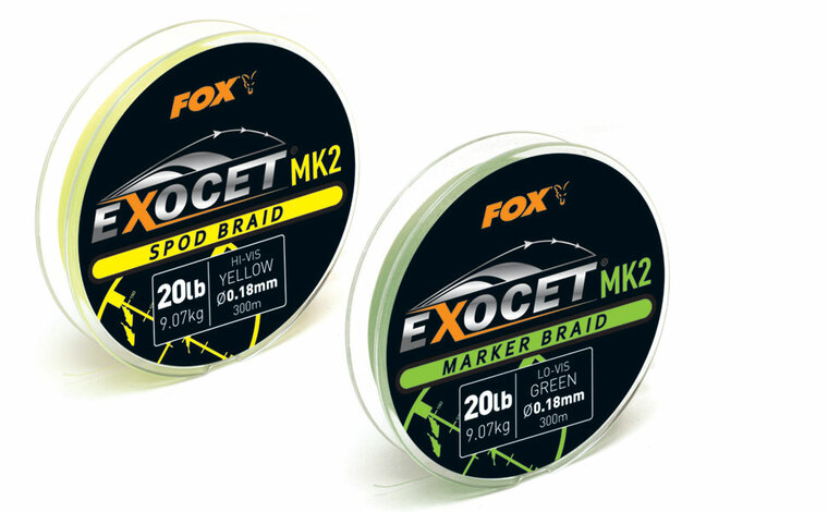 MK2 Marker Braid 20LB X300M Green Exocet Fox