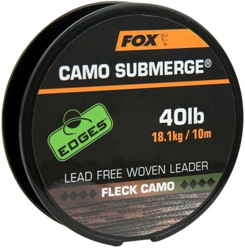 Flex Camo Lead Free Woven Leader - 10M Camotex Edges Fox