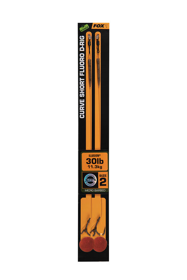 Curve Short Fluoro D-Rigs Barbed Edges Fox Karper Onderlijn
