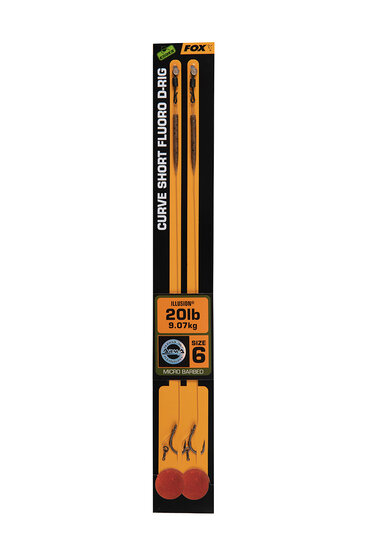 Curve Short Fluoro D-Rigs Barbed Edges Fox Karper Onderlijn