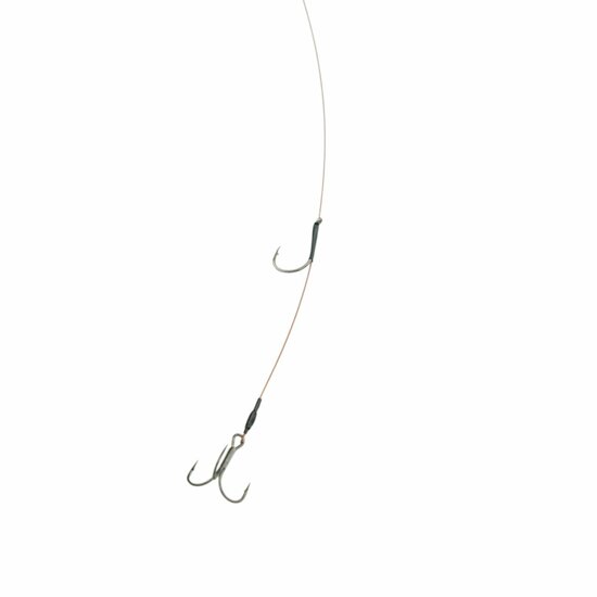 Deadbait Leaders 1x single +  treble 50cm 30lb 2pcs Rozemeijer