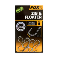 Zig &amp; Floater Hooks Barbed X10 Edges Armapoint Fox