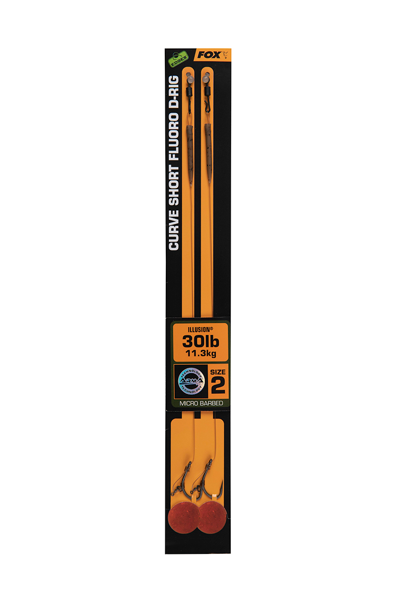 Curve Short Fluoro D-Rigs Barbed Edges Fox Karper Onderlijn